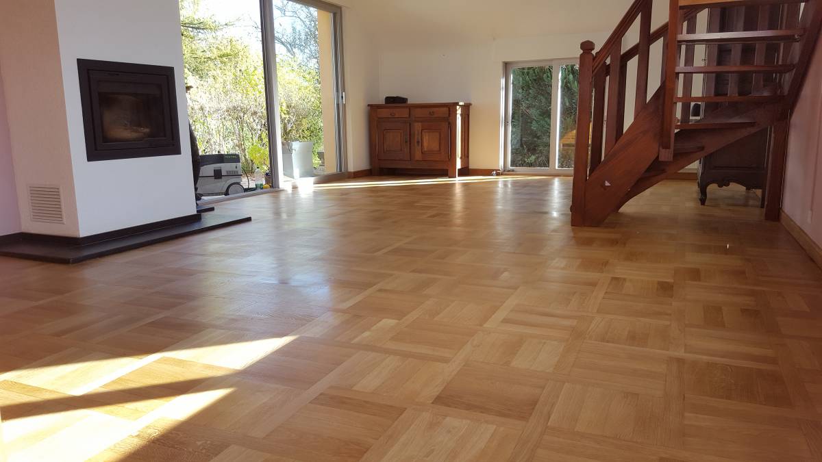 Pon&ccedil;age et restauration d’un parquet pr&egrave;s Belfort Wittelsheim
